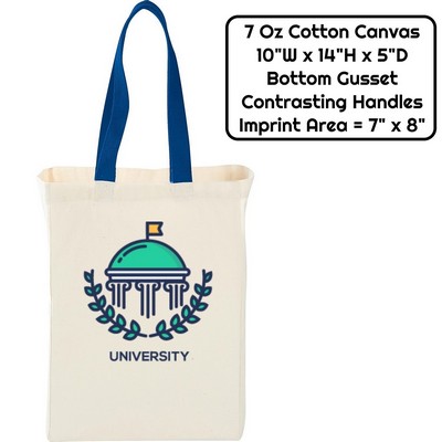 Sublimation 7 oz Poly Canvas Tote Bag - 10"W x 14"H x 5"G x
