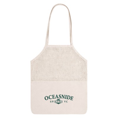 Cotton Net & Canvas Tote Bag