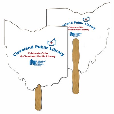 Ohio State Hand Fan Full Color (2 Sides)