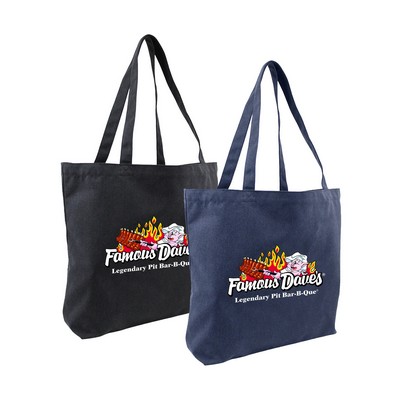 12 Oz. Stonewashed Canvas Open Tote Bag