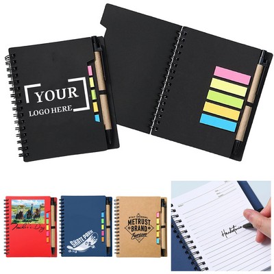 Notebook With Sticky Notes And Pen Combo Set