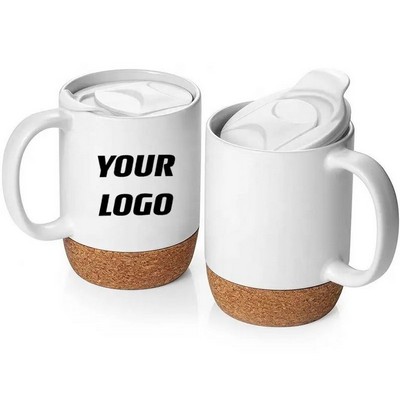 12 Oz. Cork Base Ceramic Mug