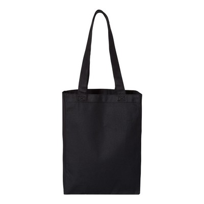 Q-Tees¨ Canvas Gusset Shopping Tote Bag (Blank)