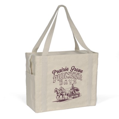 Jeremy™ Deluxe Canvas Zipper-Close Tote - Screen Print (18" x 8" x 15")